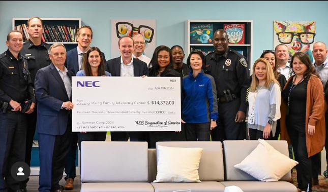 NEC's donation to the Irving Family Advocacy Center empowers deserving kids to embrace the magic of Camp Hope, creating lifelong memories and discovering their full potential. We are grateful for NEC's support in making a lasting impact on these kids.