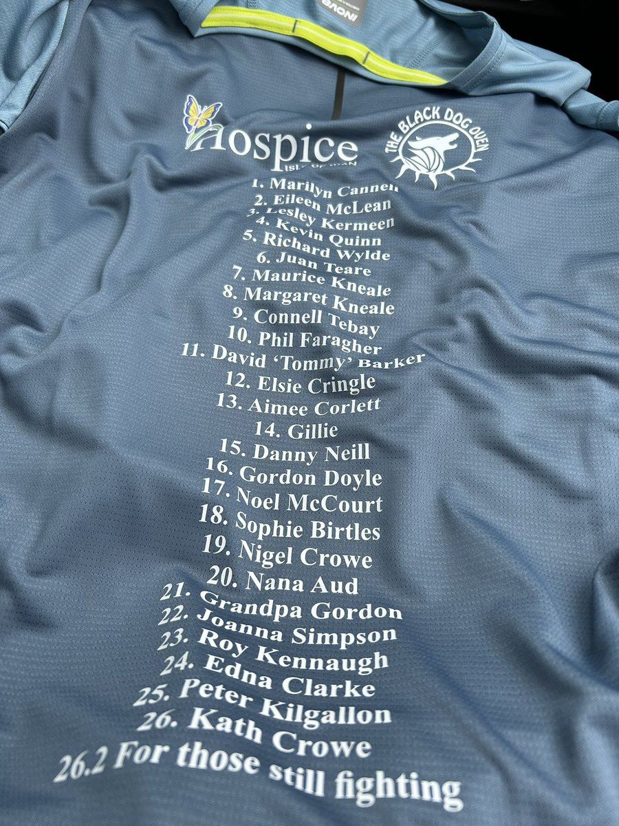 My marathon t-shirt has been printed. Massive thanks to the Print Shed for this, they’ve been brilliant. I’m up to £2100 now for @hospiceiom but I’d love to raise as much as I can before next week. Link to donate is in the comments #isleofman #ellanvannin #hospiceiom