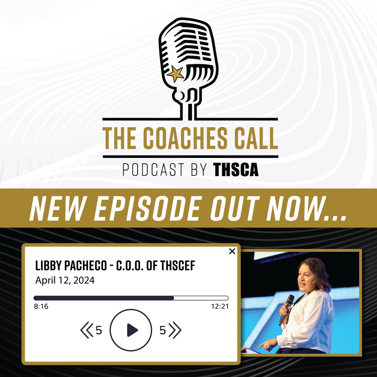 🎙️ Tune in now to #TheCoachesCall podcast! Our latest episode features insights from the C.O.O. of Texas High School Coaches Education Foundation, Libby Pacheco! 👏 🎧 Listen by clicking here thsca.com/thecoachescall