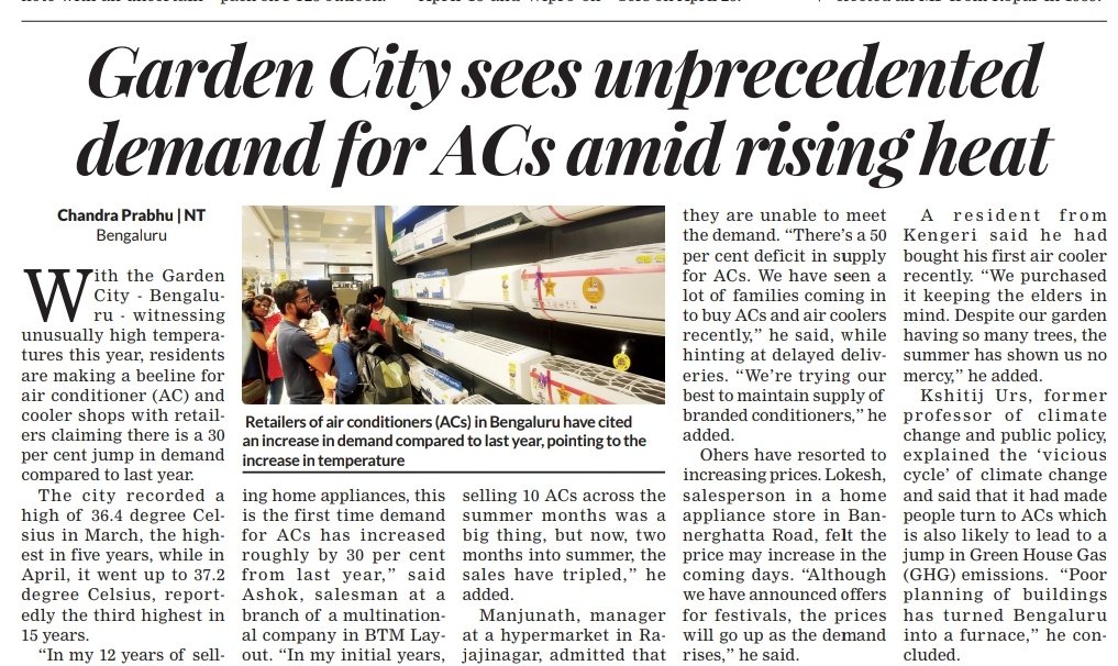 Residents living in a city known for its 'pleasant weather' are now purchasing ACs to combat the unbearable heat. Sellers and stores see spikes in demand, frequently running out of stock.