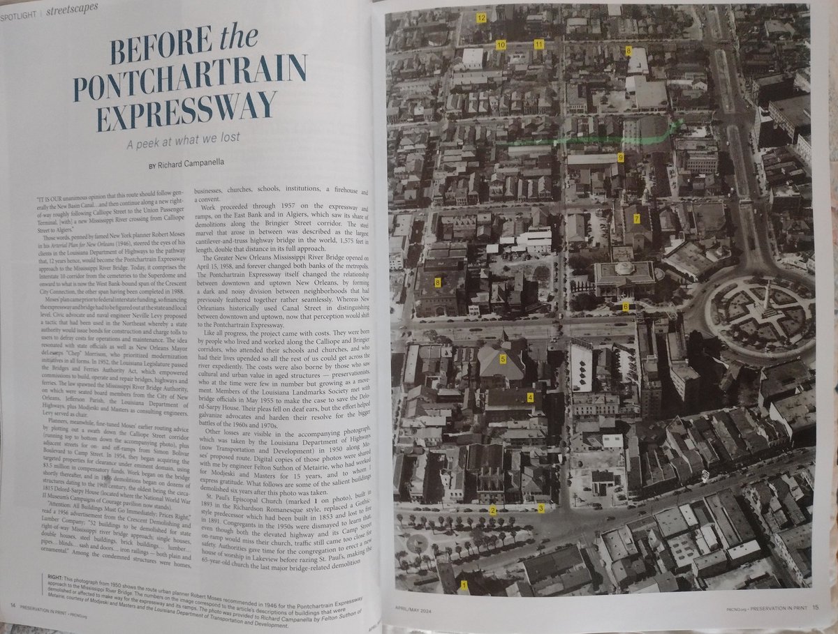 Just out, by yours truly, in the latest @PRCNO Preservation in Print Magazine: 'Before the Pontchartrain Expressway: A Peak at What We Lost' @TulaneArch