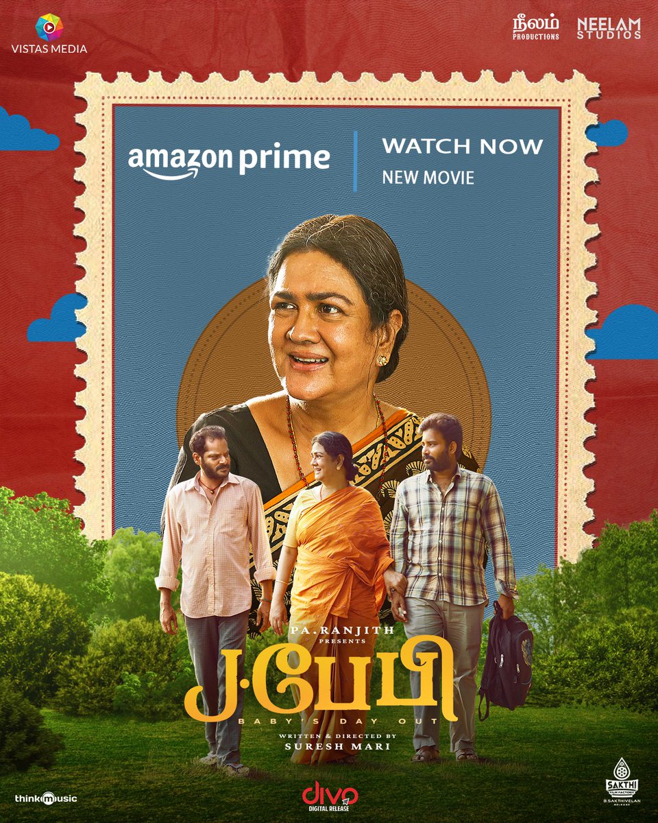 Neelam Studios (@neelamstudios_) on Twitter photo Welcoming the badass mother to our homes! 🏡
Watch the emotional and strong #JBaby💙 Streaming on <a href="/PrimeVideoIN/">prime video IN</a> 🔥
▶️ primevideo.com/detail/0IGQSQ7…
#JBabyOnAmazonPrime
<a href="/beemji/">pa.ranjith</a> <a href="/officialneelam/">Neelam Productions</a> <a href="/GRfilmssg/">Golden Ratio Films</a> <a href="/SakthiFilmFctry/">Sakthi Film Factory</a> <a href="/sakthivelan_b/">Sakthivelan B</a> <a href="/Sureshmariii/">Sureshmari</a> #Urvashi #Dinesh #Maaran Welcoming the badass mother to our homes! 🏡
Watch the emotional and strong #JBaby💙 Streaming on <a href="/PrimeVideoIN/">prime video IN</a> 🔥
▶️ primevideo.com/detail/0IGQSQ7…
#JBabyOnAmazonPrime
<a href="/beemji/">pa.ranjith</a> <a href="/officialneelam/">Neelam Productions</a> <a href="/GRfilmssg/">Golden Ratio Films</a> <a href="/SakthiFilmFctry/">Sakthi Film Factory</a> <a href="/sakthivelan_b/">Sakthivelan B</a> <a href="/Sureshmariii/">Sureshmari</a> #Urvashi #Dinesh #Maaran