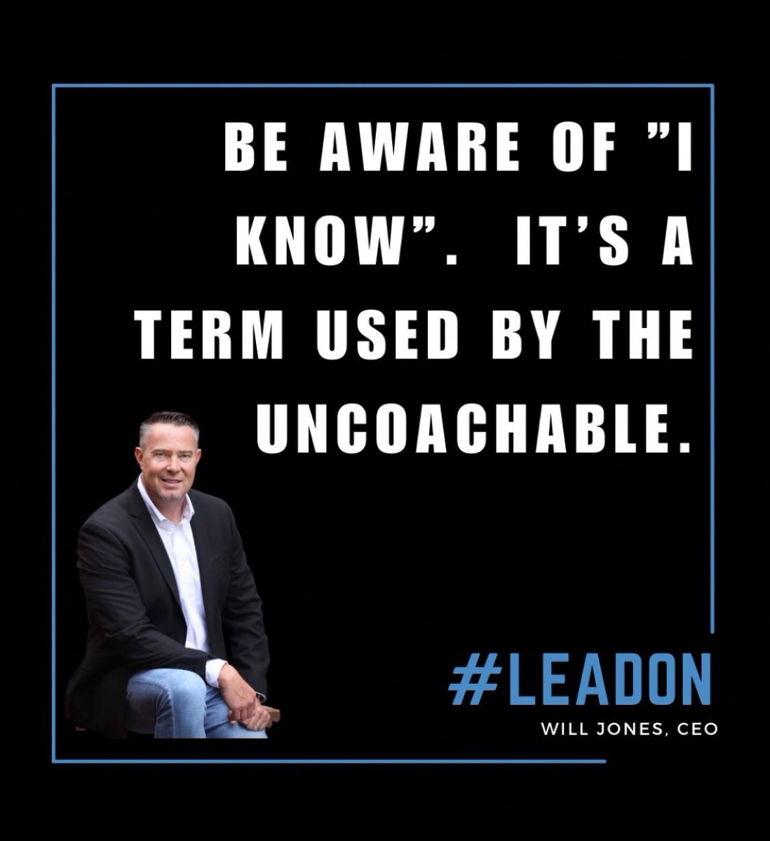 Thank you, Will Jones, for posting this on LinkedIn. It’s something that I talk about in my book & quite often with the executives I coach. . ➡️ here to grab a copy of Rebound: From Pain to Passion - Leadership Lessons Learned: dohertycoaching.com/book . . #becoachable #leadon