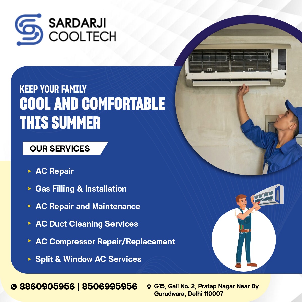 SCooltech's tweet image. Your Trusted AC Partner in Delhi! Sardar Ji Cool Tech offers the best AC rental, repair, and installation services. Stay cool with us!
.
.
📷Call Now For More Information 📷
📷 +91 88609 05956
.
.
.
#SardarJiCool #ACRepair #ACInstallation #CoolingSolutions #HVACServices