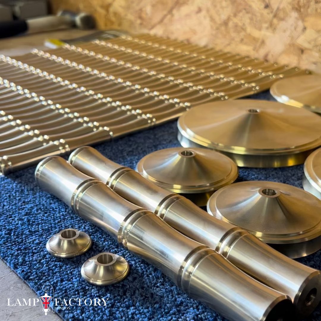 Fresh From The Factory 🔩 

Our Renewed Bamboo Range🎋 

Making its way through our workshops, expertly machined from solid brass in South London and Sussex.

🔗 Coming Soon...

 #bamboocraft #interiordesign #MetalSpinning #MetalMachining #metalfinishing #brass #BrassLighting