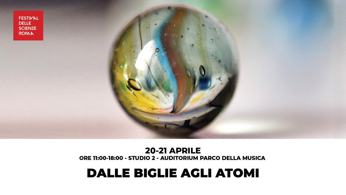 🎈Fisica per bambini: al #FestivaldelleScienzeRoma, @AuditoriumPdM, questo weekend, i più piccoli potranno scoprire il mondo degli atomi partendo da un gioco con le biglie.
👉 Iscrivete i vostri bimbi e bimbe al laboratorio INFN 'Dalle biglie agli atomi': auditorium.com/it/event/dalle…