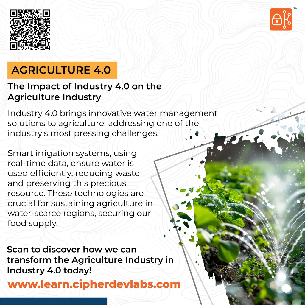 Smart irrigation systems, driven by real-time data, enhance efficiency, minimize waste, and sustain agriculture, especially in water-scarce regions, securing our food supply.

#agriculture #agtech #farming #farmland #mr #extendedreality #xr #industry4 #cipherdevlabs