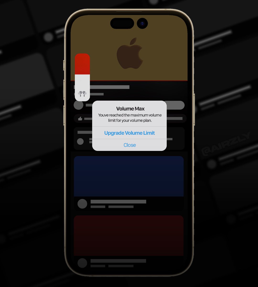 MU: Apple introduces a volume cap for all iPhones, capping users volume at 60% unless they Upgrade their Volume Limit.