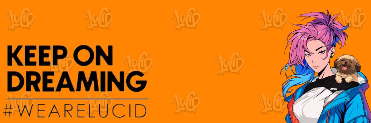 Day 1 of creating custom @lucidbtc twitter banners for community members 🧡 @lucidbtc will boast of the dopest art on the blockchain! Great job @connoisseurdane Feel free to use 🧡 #WEARELUCID #KEEPONDREAMING