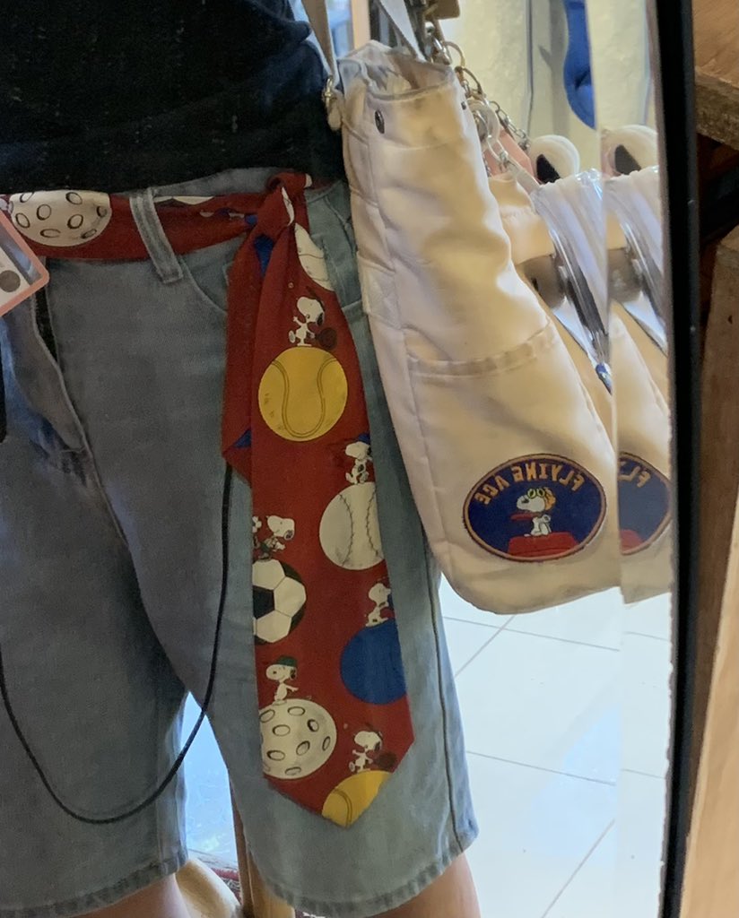 also my dad’s snoopy tie that i turned into a belt !!!!