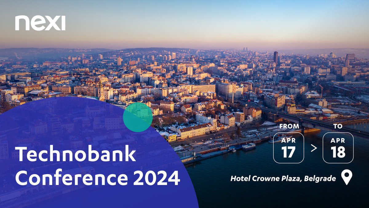 Circle your calendars! We’re thrilled to announce our presence as platinum sponsor at the Technobank Conference & Exhibition 2024, April 17-18, Hotel Crowne Plaza, Belgrade. Connect with us and explore the cutting-edge of finance. Hope to see you there! #WeAreNexi #Technobank