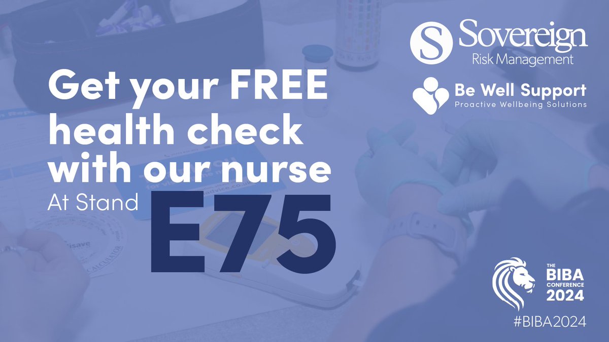 BeWell_Support's tweet image. Don’t forget!

If you’re attending the @BIBAbroker Conference on 15th – 16th May, we will be at stand E75 with @Sov_Risk, to discuss our exclusive services to support your staff

And we will be giving FREE health checks, so get booked in! 👩‍⚕️👇

r1.dotdigital-pages.com/p/6LZK-K3X

#BIBA2024