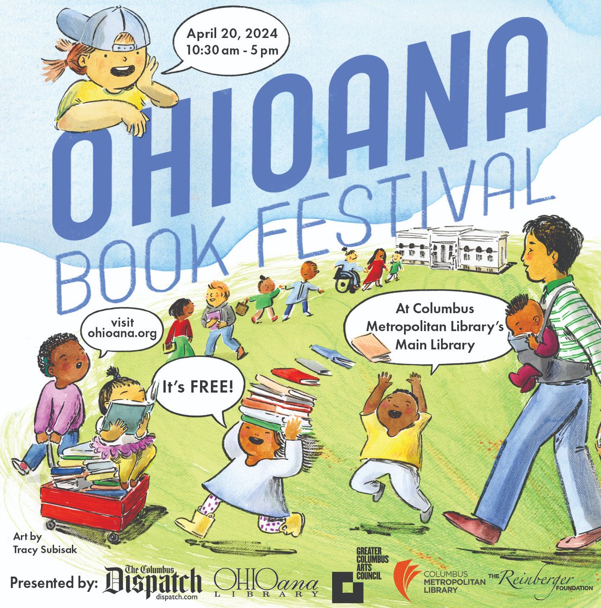 Save the date. The 17th annual @Ohioana Book Festival is 10:30 am EST, Saturday, 4/20 at the Columbus Metropolitan Library’s Main Branch. Free & open to the public. For details & a list of authors, ohioana.org/programs/ohioa…. @ColumbusLibrary #OhioanaBookFestival #BookEvent