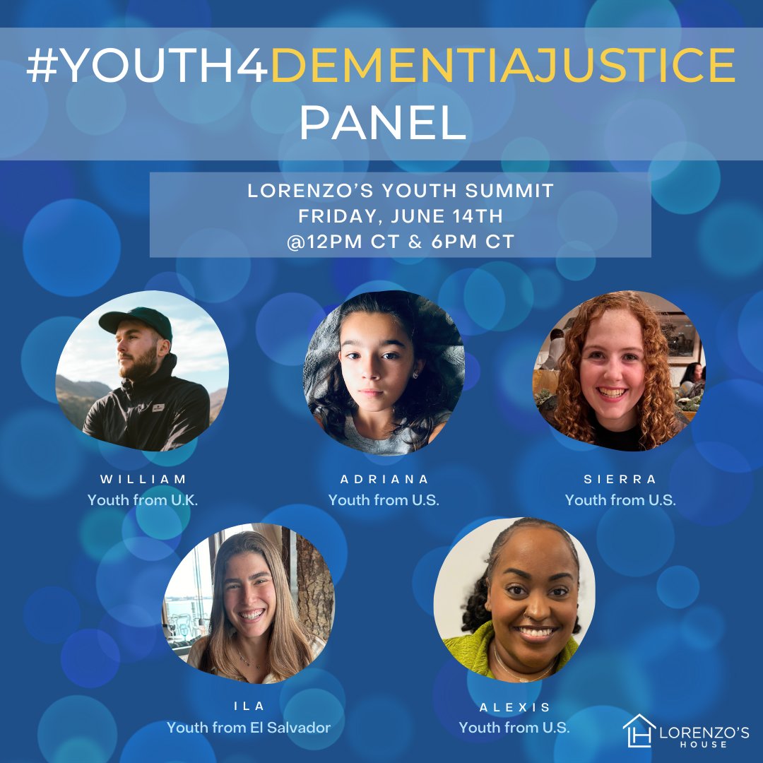 Lorenzo’s Youth Summit 2024 kick-off will open with a panel discussion with a focus on the idea of dementia justice; what it means to us and ways we can create a world with less dementia stigma, and more understanding and acceptance.