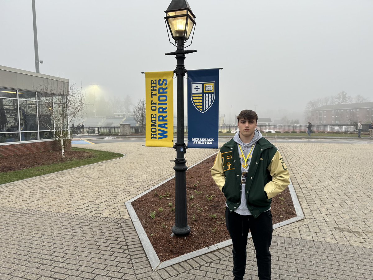 I had a great time at the Merrimack Spring Game. Great atmosphere last night. Thank you for the invite. @_CoachTC @CoachGennettiMC @CoachLangeRBC @mfarrellsports @CoachSchuman