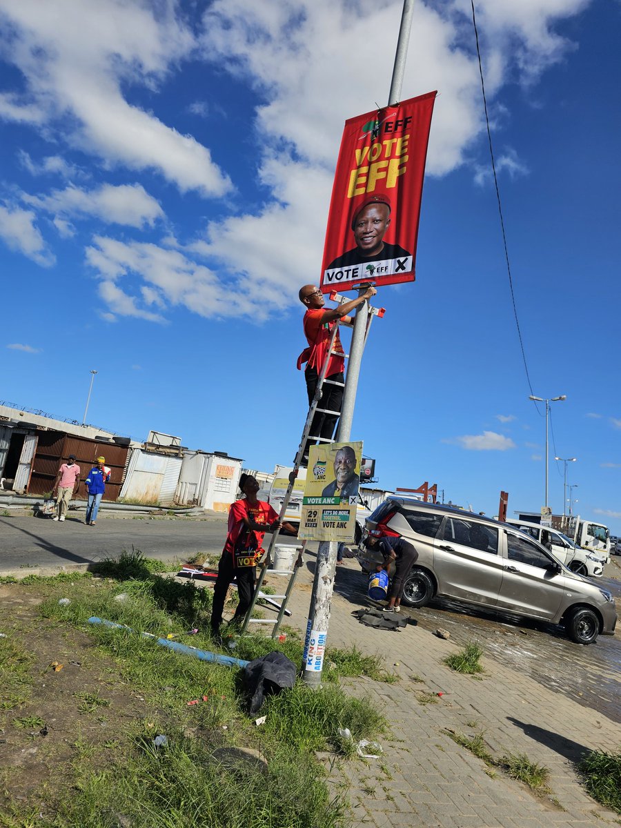 Postering in Mdantsane is proceeding very well. #VoteEFF29May