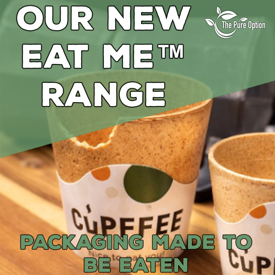 What's better than our compostable products, full of plant based goodness? Packaging made to be eaten, our new EAT ME™ range of products are packaging and a meal in one, a no waste solution. thepureoption.com/eat-me-range-5… #eatme #packagingmadetobeeaten #editablepackaging