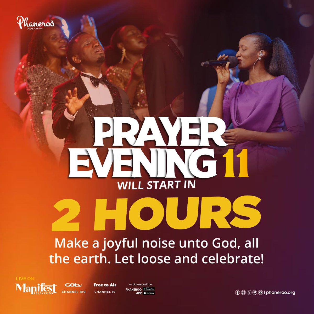 2 hours to go! ⌛️ #PrayerEvening | #LiveOnManifestTV