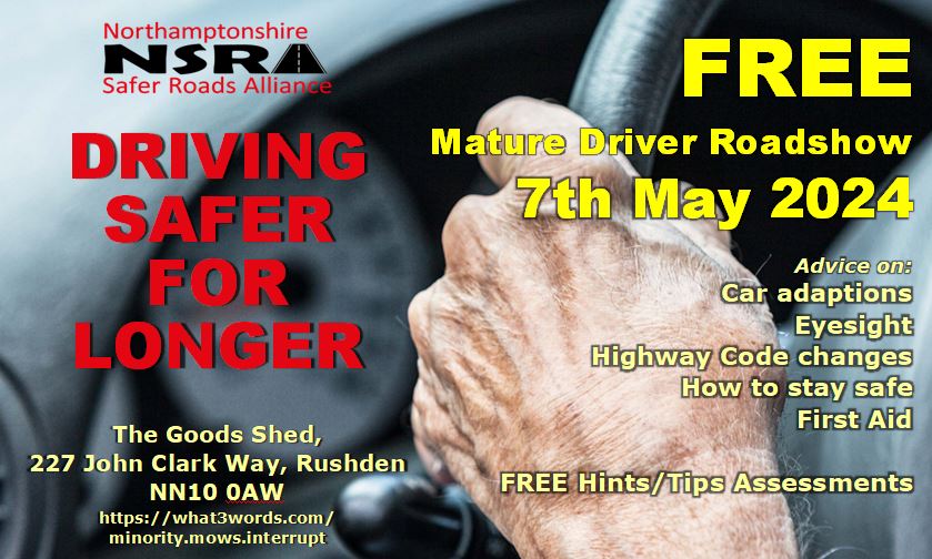 Are you a mature driver who relies on being able to drive and lives in Northamptonshire? Then this FREE roadshow is for you! Find out more: ow.ly/MBbn50ReWy6