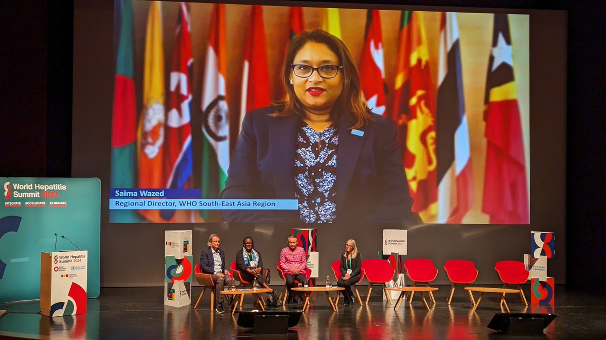 It is wonderful to see video message of our very own @drSaimaWazed as Regional Director for the South-East Asia of WHO at #WorldHepatitisSummit 2022, Lisbon, Portugal. She welcomed everyone to WHS 2026 at Bangkok, Thailand. We feel proud to be on that occasion. @WHOSEARO