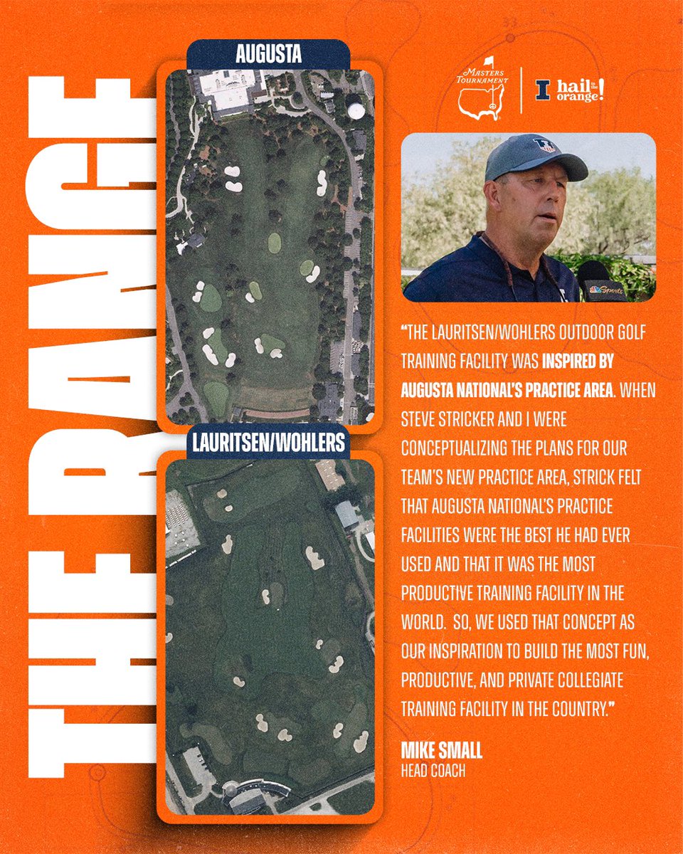 It's not just a coincidence here at the Lauritsen/Wohlers Outdoor Golf Practice Facility. #Illini // #HTTO // #themasters