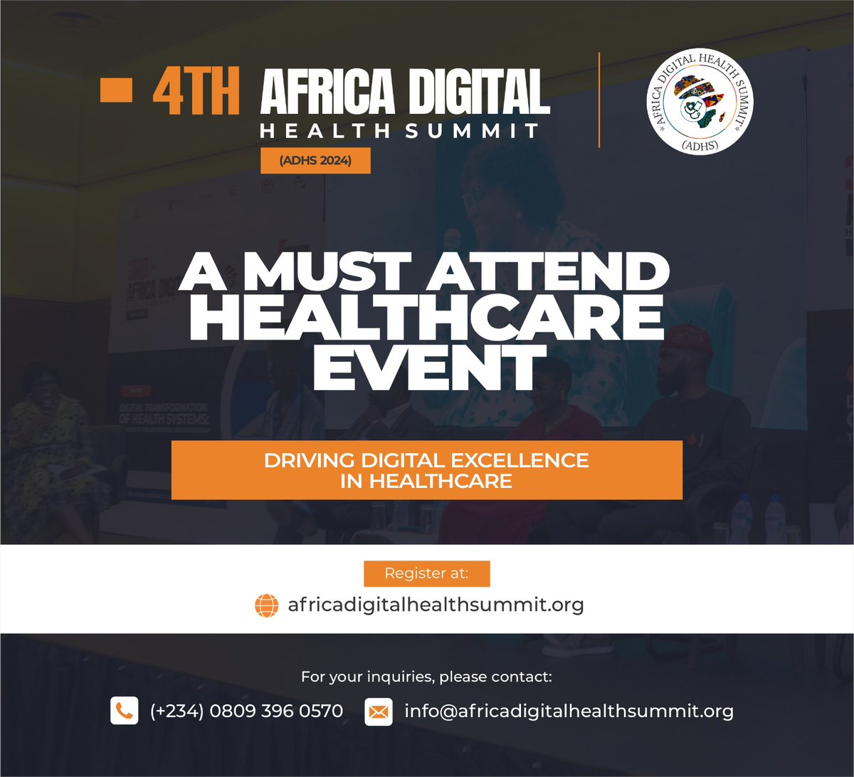 Join us at ADHS2024 happening at Eko Hotel & suites Lagos, and lead the way in digital healthcare excellence! Don't miss out on the latest trends, innovations, and strategies shaping Africa's healthcare future. Date: June 27th-28th. To Register click here: postly.link/Bayn/