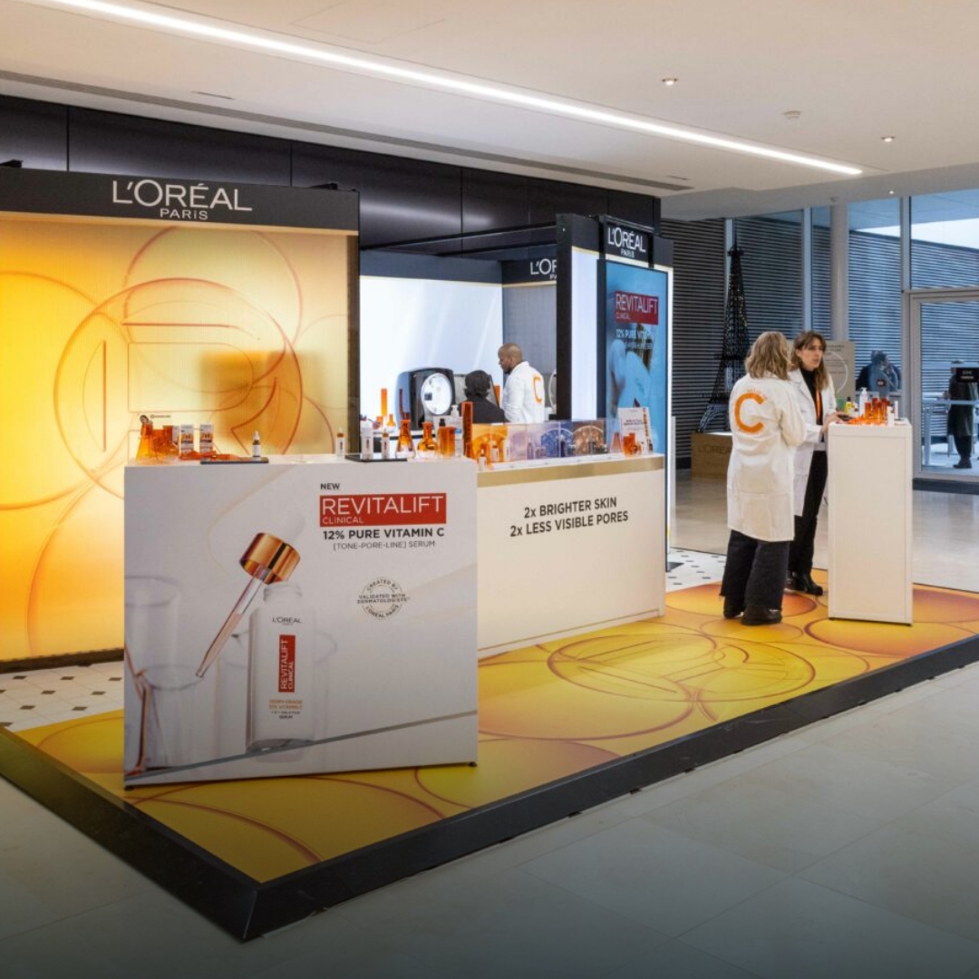 We helped to create an eye-catching, pop-up display stand for @lorealmenexpert in support of its sponsorship of @Movemberuk. The podium included a reception desk, a barber shop area with chair and mirror, a photo booth, and branded graphics. unibox.co.uk/projects/lorea…