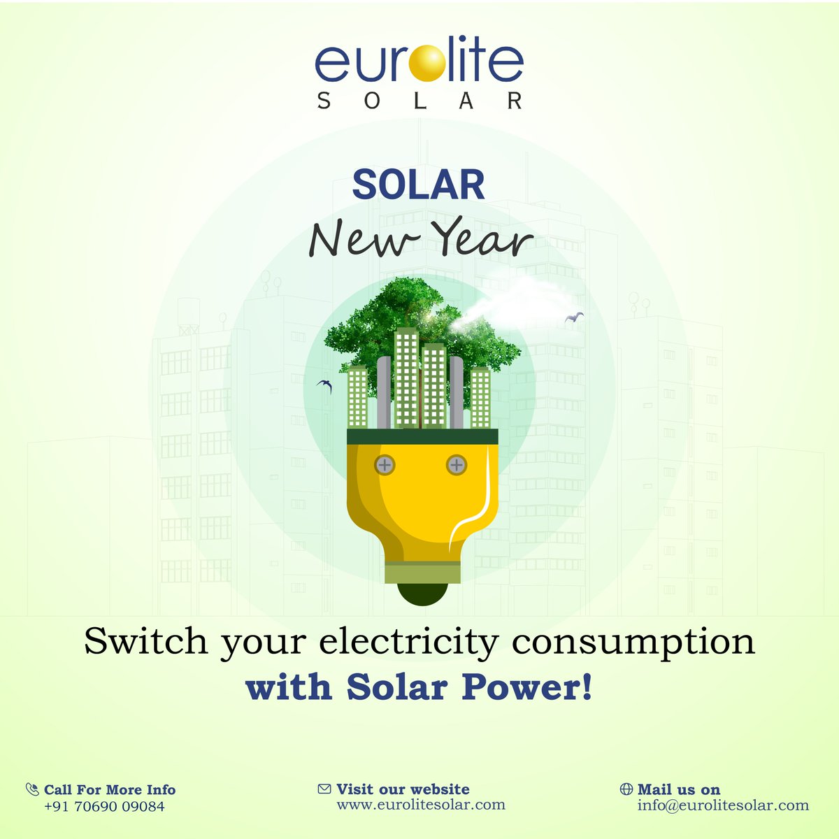 Using Renewable Resources for electricity consumption is the most significant step towards a Green environment. Let's come together and pledge on Solar New Year to adopt new energy-saving ways with New Year Light.

#SolarPanelInstallation #RenewableResources
#SolarNewYear