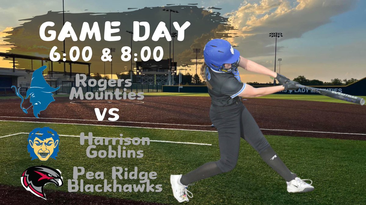 🚨GAME DAY🚨 Back at it tonight with games at 6 & 8 ⏰6 Harrison & 8 Pea Ridge 🏟️Lady Mountie Stadium 📻 web.gc.com/teams/e6dXDrIf… Featured: @RyJohnson2026