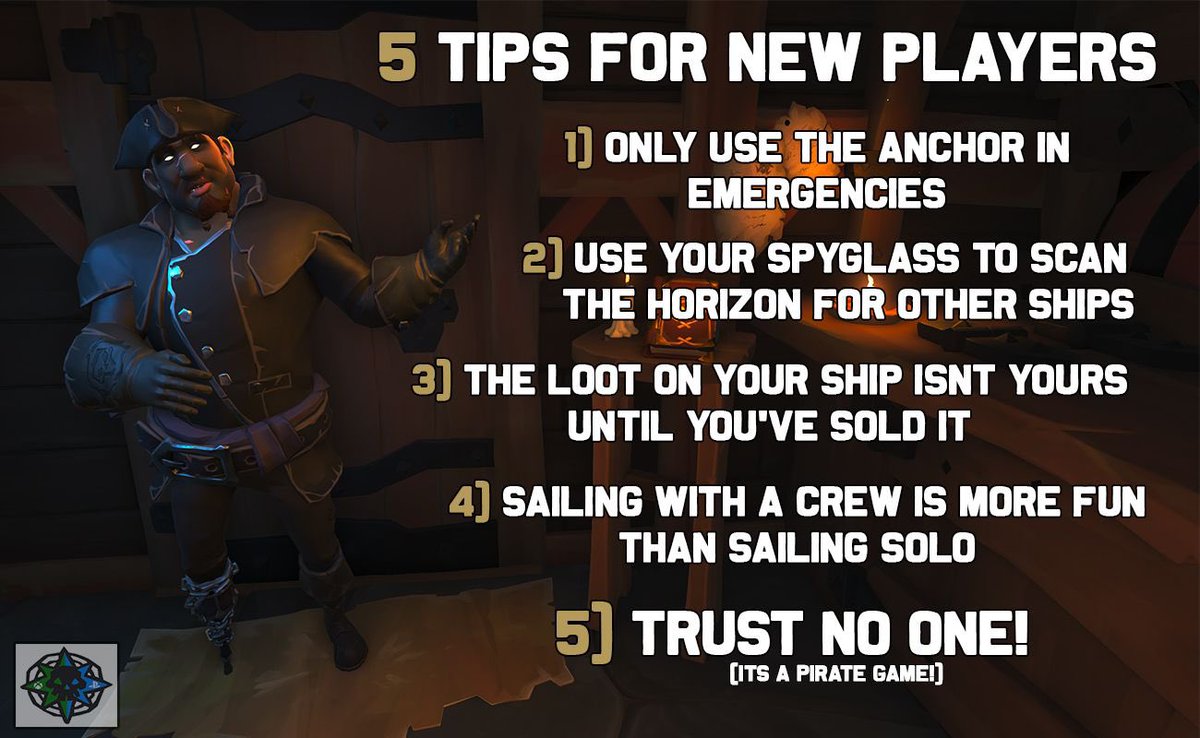 Some quick tips and tricks for new @SeaOfThieves players…

Anyone have any more?

#BeMorePirate #SeaOfThieves