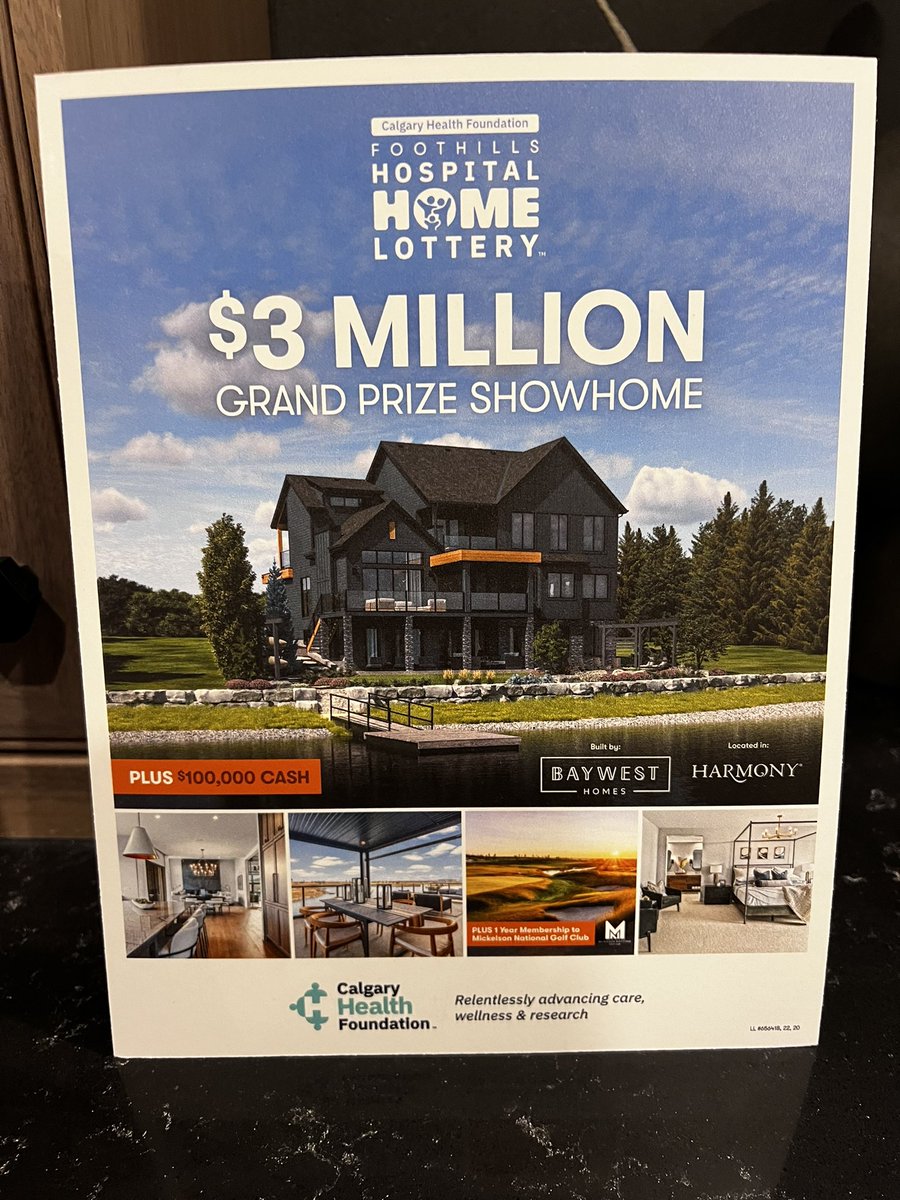 Pretty great way to start a Friday. The Foothills Hospital Home Lottery grand prize show home is snazzy! Early bird prize deadline for the Canmore condo and $25000 is midnight tonight! ~ Reap