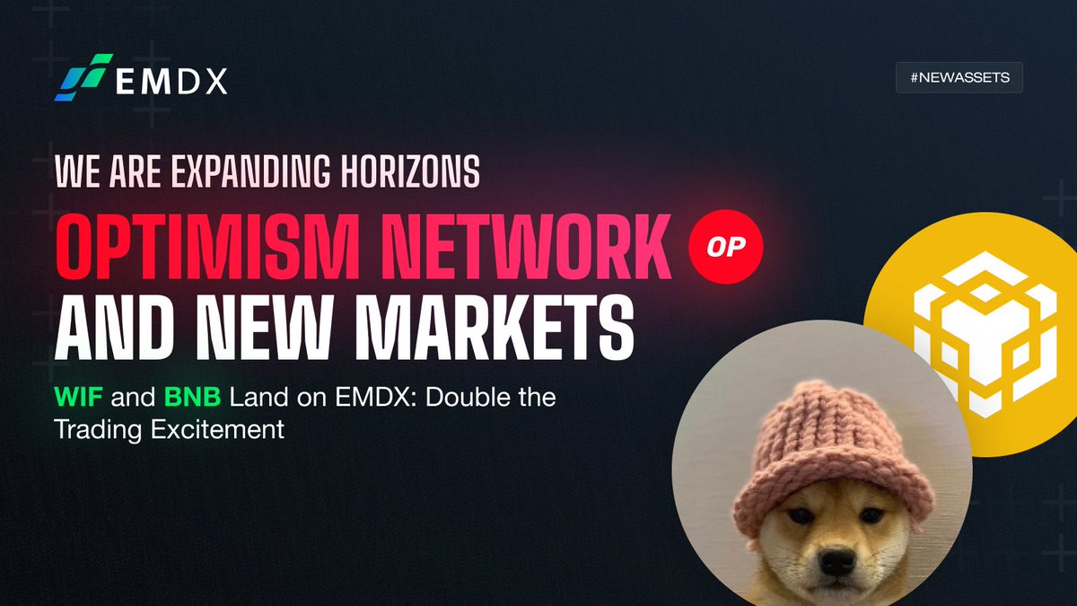 Big cheers to our 5K traders! To celebrate this huuuge achivement, we're bringing you 2 thrilling updates: 🥇We're expanding! #EMDX is now live on @Optimism! 🥈#NewMarkets: 🐶 $WIF & $BNB tokens are here! Here's to more growth and more opportunities with the #OrderlyCrew!