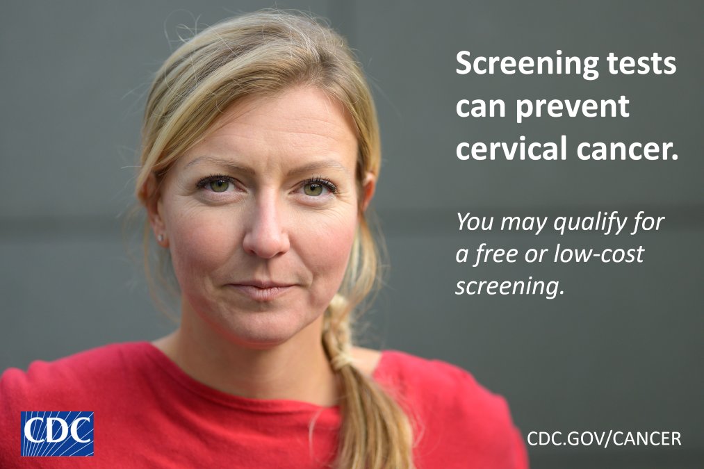 The HPV test and Pap test can help prevent cervical #cancer or find it early. Find out if you qualify for a free or low-cost screening from CDC. cdc.gov/cancer/nbccedp…