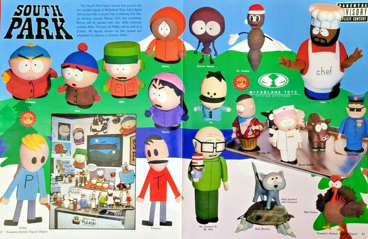 McFarlane Toys’ unreleased South Park figurine line (2000?)