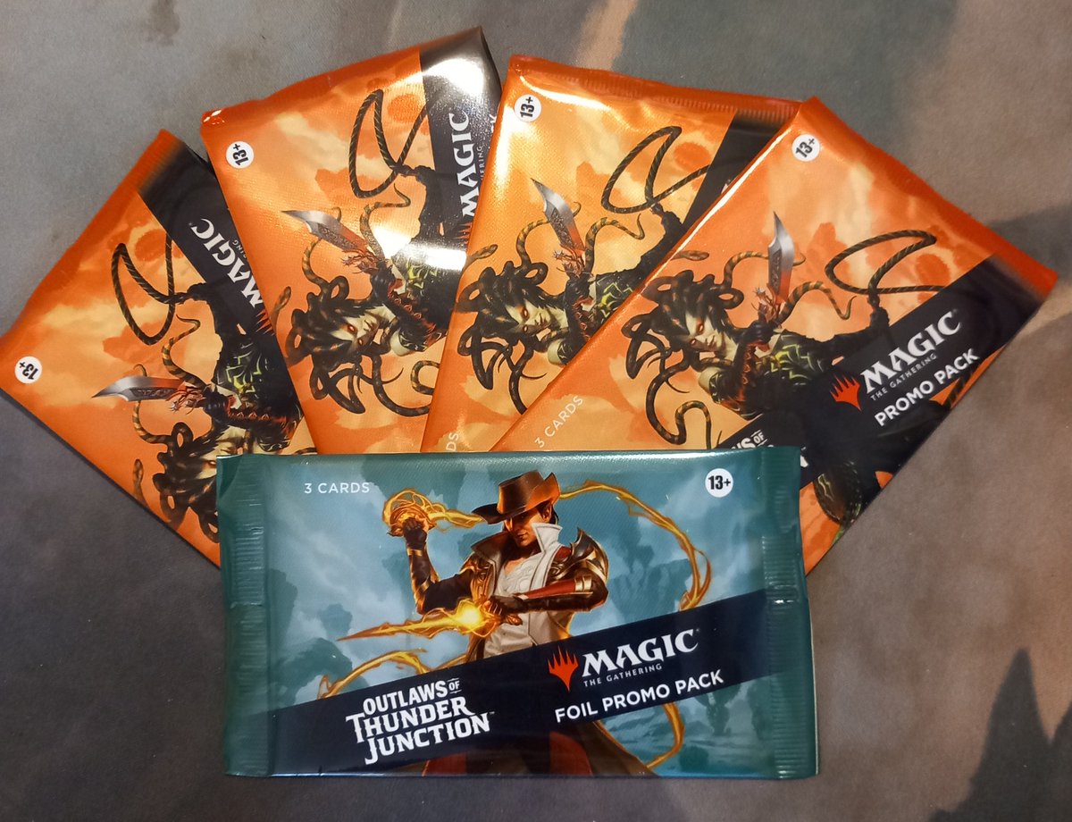 Starting from next week's FNM (19th) which will be standard, we will be handing out new Thunder Junction promo packs. Book you place now on our website.