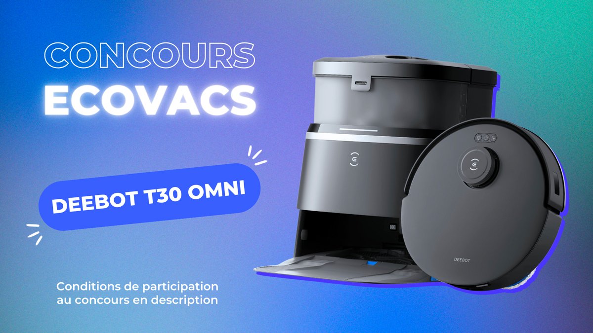 🎁 #CONCOURS <a href="/ecovacsrobotics/">ECOVACS ROBOTICS</a> x Frandroid

Avec Ecovacs on a une nouvelle occasion de vous faire gagner !

Gagner quoi ? 🤔

Le nouvel aspirateur robot Deebot T30 Omni d’une valeur de 899 € !

🔗 Plus d’infos sur le produit : amzn.to/4aKrdPa

👇👇