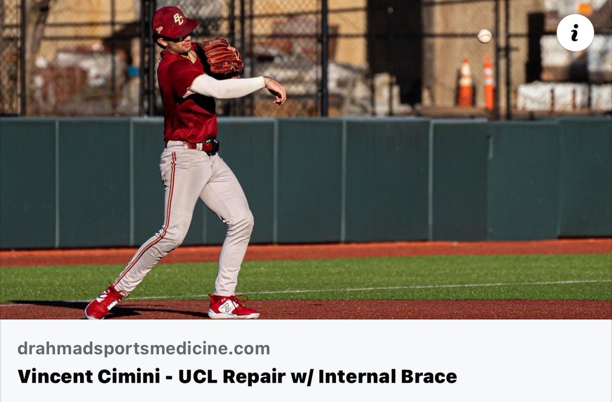 Star Patient Spotlight: Vincent Cimini - UCL Repair w/ Internal Brace 💪 'Where other surgeons balked at the idea of the UCL repair with internal brace surgery for my specific injury, Dr. Ahmad thought I would be the perfect candidate for the repair rather than reconstruction.…