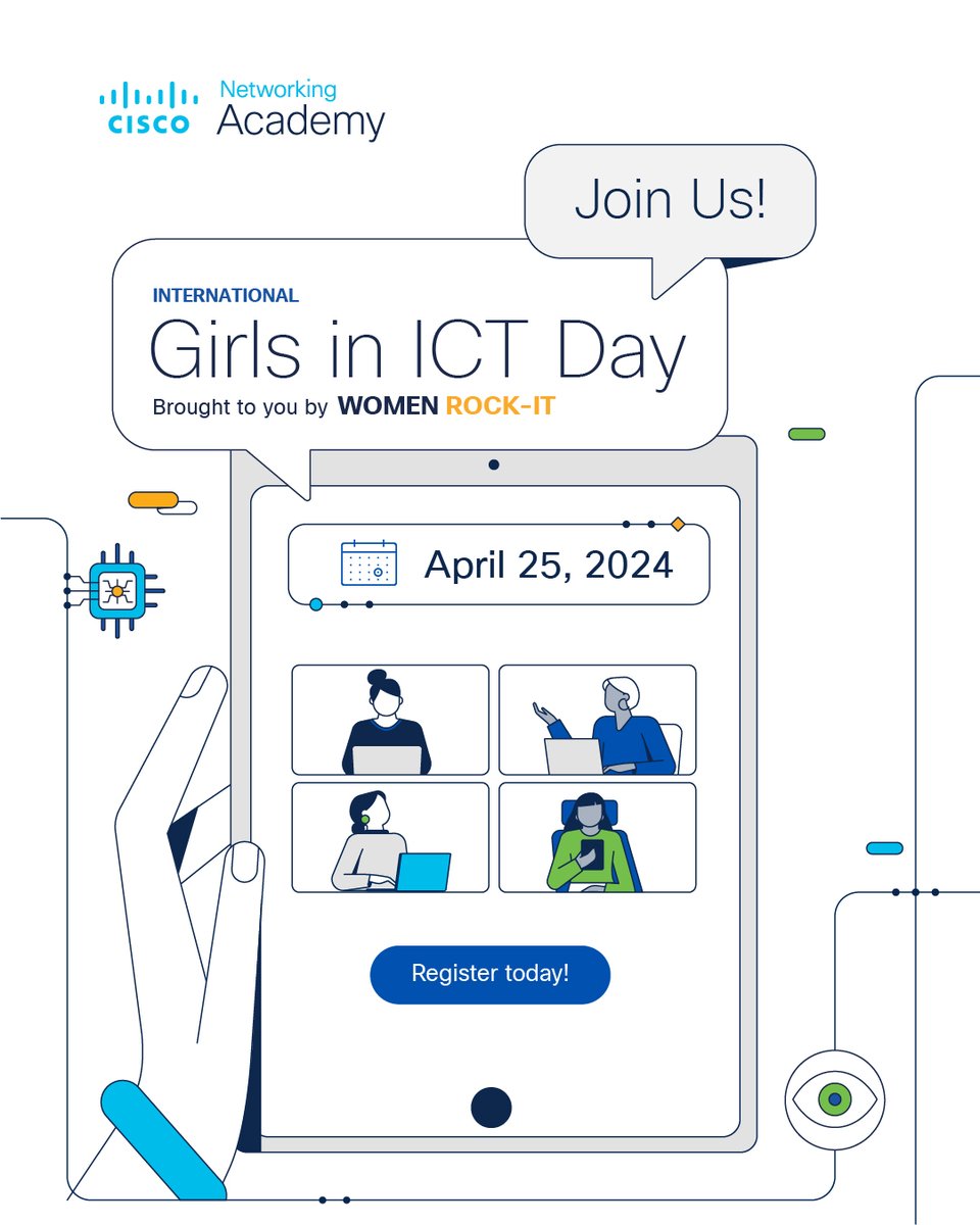 Don't miss out on the ultimate tech event of the year! 💻 Join us for the #WomenRockIT global broadcast celebrating #GirlsinICT Day on April 25th. 

What are you waiting for? Secure your spot now and be part of this game-changing virtual experience!
cs.co/IGICT2024