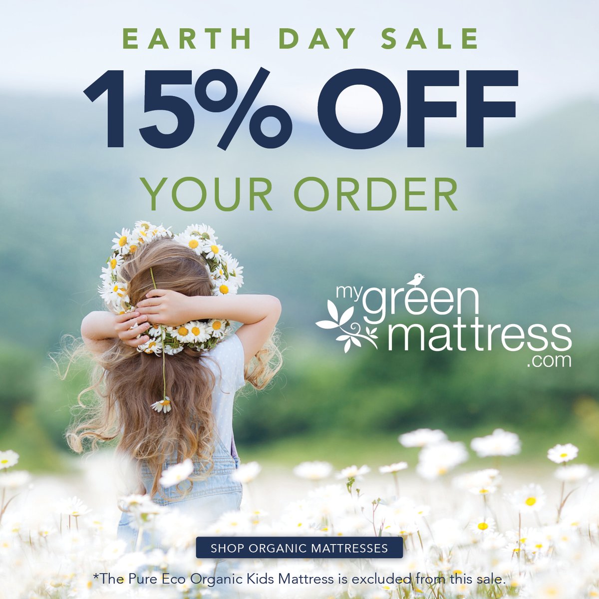 🌎 The My Green Mattress Earth Day Sale Starts Now! • Save 15% on Your Order of Organic Mattresses, Bedding, & Sleep Accessories. • Made in the USA, Free Shipping, 365-Night Sleep Trial. #EarthDaySale #OrganicMattress #OrganicBedding #HealthySleep