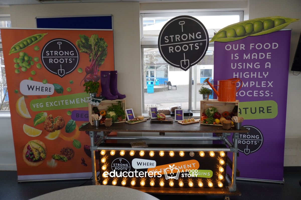 Thank you <a href="/StrongRootsUK/">STRONG ROOTS UK</a> for dishing up some tasty samples for the students of <a href="/CampionSchool/">Campion</a>. It was a pleasure to have you🥦💪 #VeganFood #PlantPower