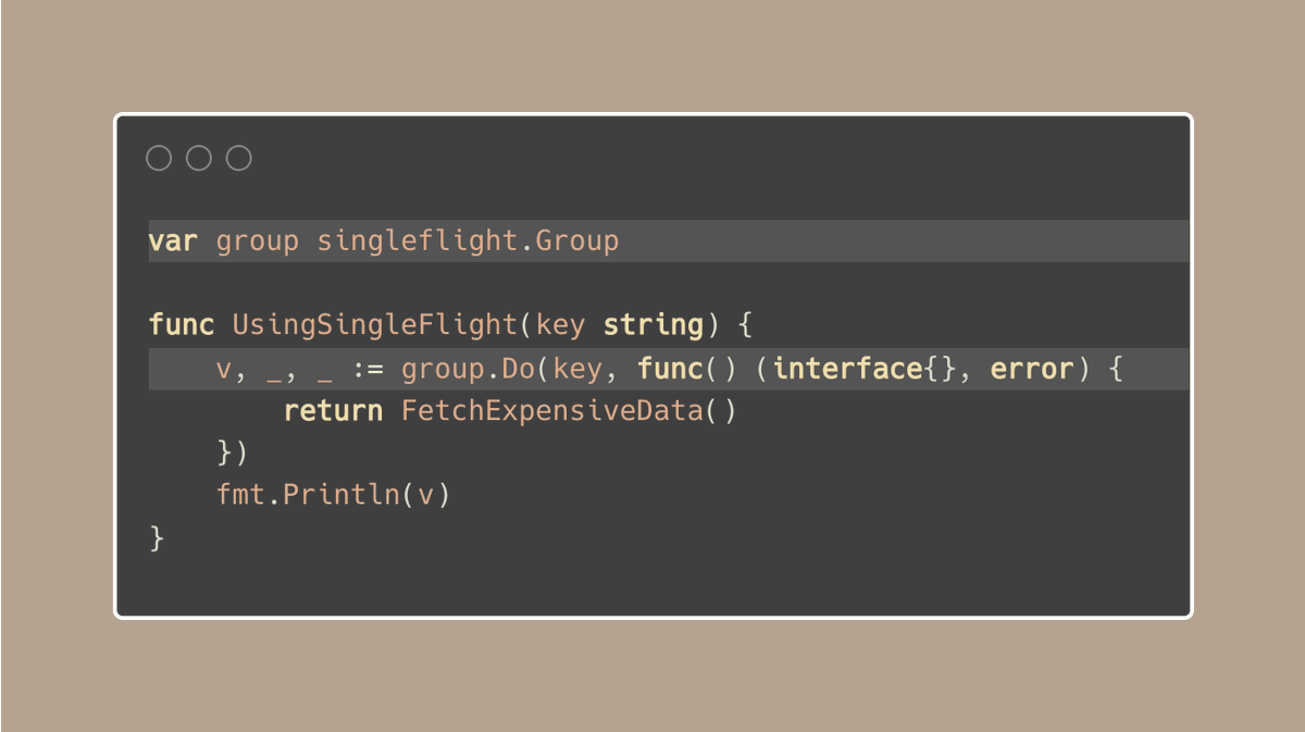 💡Golang Tip #75: Optimize multiple calls with singleflight. Let's consider you've got a function that fetches data from the network or performs some I/O and it takes around 3 seconds: The above function emits a different number after 10 seconds. - Now, if you call this…