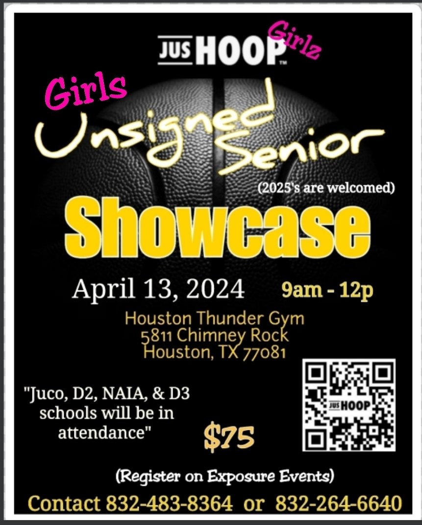 Still time to register. We are also taking walk ups in the morning. Don't miss out on this opportunity. Just confirmed a couple more schools will be added to the others already committed.
(Cisco JC, Umpqua JC) 

Click the link to register
basketball.exposureevents.com/219015/jushoop…