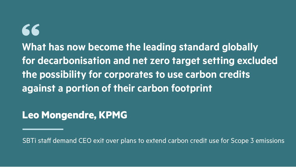 Concern and confusion cited by staff at the Science Based Targets initiative, while carbon market companies back Scope 3 changes
on.ft.com/3vRqT2a
@sciencetargets  #Scope3emissions  #carboncredits