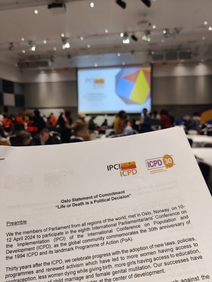 The Oslo Statement of Commitment has been adopted 🎉🇳🇴 Congratulations to all the MPs who participated in #IPCI2024 and special gratitude to the drafting committee for their excellent work!