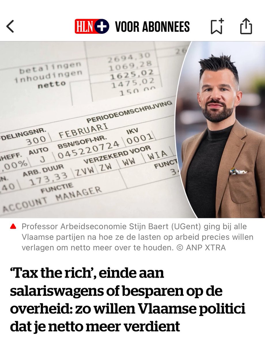 De kiezer geeft (terecht) aan waar deze verkiezingen om gaan: hun portefeuille. Wij blijven op vandaag de enige partij met een becijferd plan hierover. We geven duidelijk aan hoe we werken meer doen lonen en hoe we het verschil tussen werken en niet-werken minstens 500 euro…