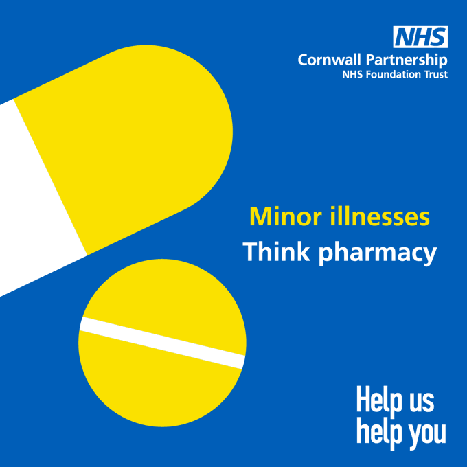 Help us help you by visiting your local pharmacy for advice on minor infections and ailments.