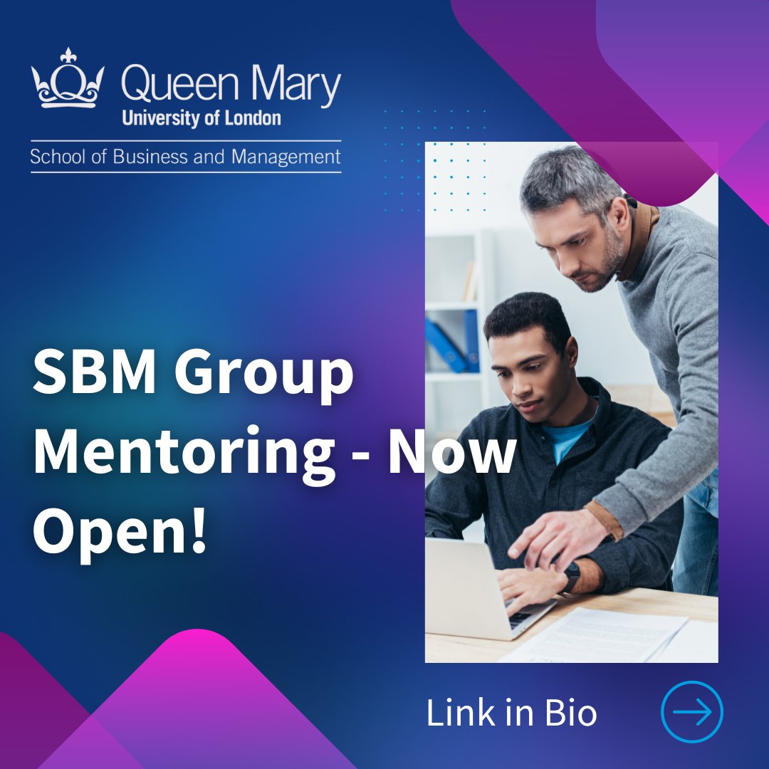 The SBM Group Mentoring is now open! This week-long programme for current students (dates: 3rd June - 7th June) will come with in-person sessions where you get to meet industry professionals alongside your peers, and more! Click here to register: qmul.targetconnect.net/leap/jobs.html…