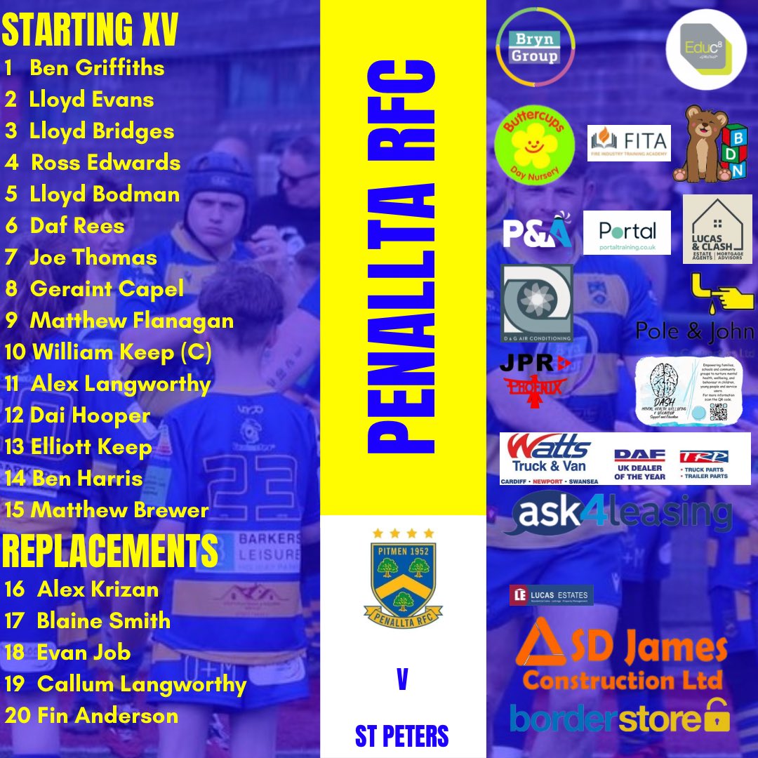 Your Pitmen to face St Peters in Cardiff tomorrow 💙💛 #uppapitmen #welshrugby #rugby #rugbyunion #rugbyclub