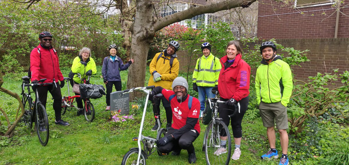 HF_Cycling's tweet photo. Women's History Trail Bike Ride
We had a lovely ride around Hammersmith celebrating prominent women who lived or worked in Hammersmith. This ride was organised by @LBHF, part of International Women's Month. Events celebrating the wonderful women of Hammersmith &amp; Fulham. https://t.co/VHeicbSp8D