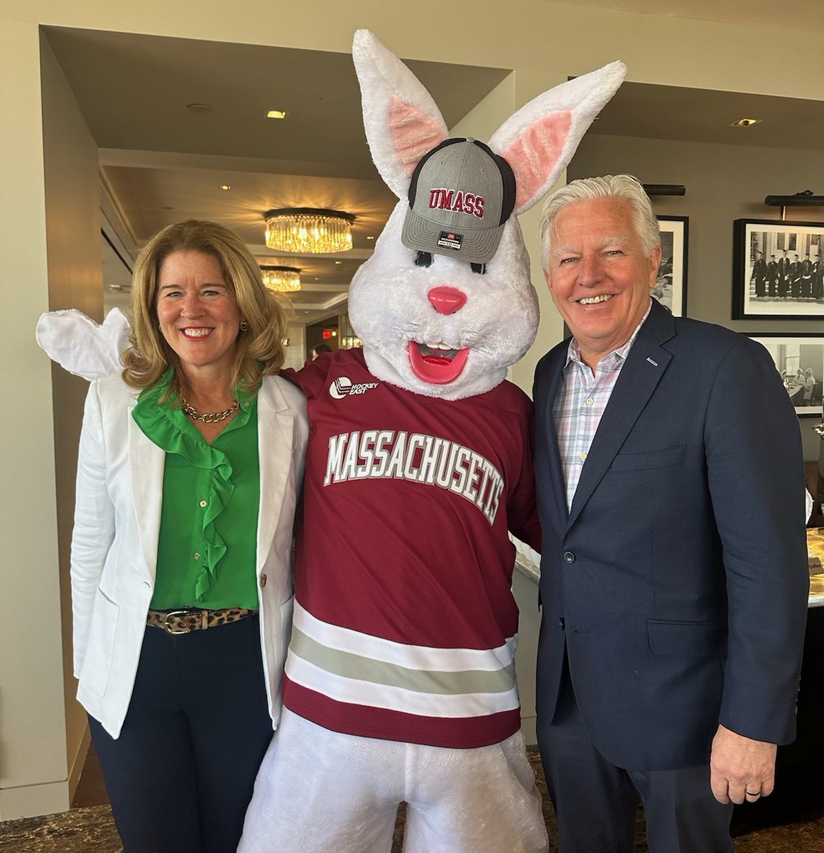 Jen and I wish all who celebrate a happy Easter. #UMassClub